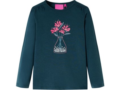 Dětské tričko s dlouhým rukávem jasně 92 [13979] (Barva Zelená)