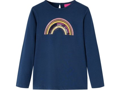 Dětské tričko s dlouhým rukávem 92 [14284] (Barva Námořnická modrá)