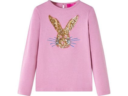 Dětské tričko s dlouhým rukávem tmavě 128 [13972] (Barva Růžová)