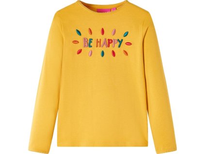 Dětské tričko s dlouhým rukávem 92 [13719] (Barva Okrová)