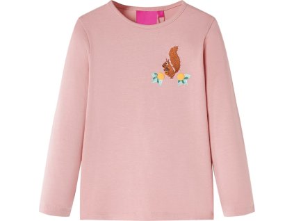 Dětské tričko s dlouhým rukávem 140 [13513] (Barva Světle růžová)