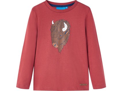 Dětské tričko s dlouhým rukávem kobaltově 140 [13003] (Barva Červená)