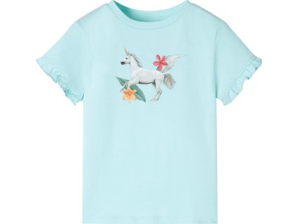 Dětské tričko s krátkým rukávem jasně 92 [10689] (Barva Akvamarínová)