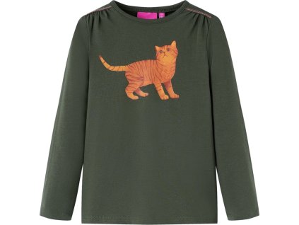 Dětské tričko s dlouhým rukávem 116 [14206] (Barva Khaki)