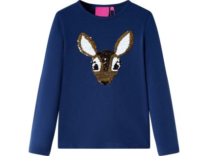 Dětské tričko s dlouhým rukávem 128 [14182] (Barva Námořnická modř)