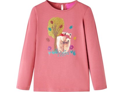 Dětské tričko s dlouhým rukávem 128 [13812] (Barva Růžová)