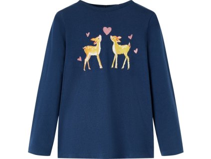 Dětské tričko s dlouhým rukávem 104 [13650] (Barva Námořnická modrá)