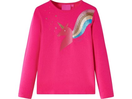 Dětské tričko s dlouhým rukávem jasně 92 [14294] (Barva Růžová)