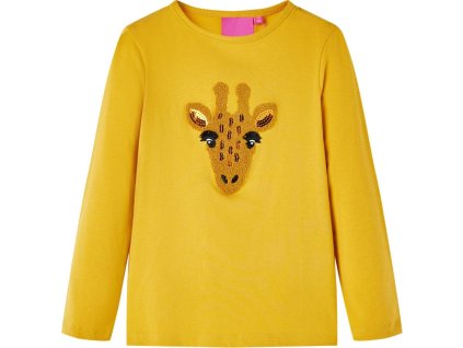 Dětské tričko s dlouhým rukávem 92 [13479] (Barva Okrová)