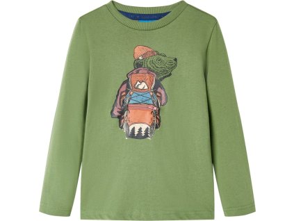 Dětské tričko s dlouhým rukávem 116 [12761] (Barva Khaki)