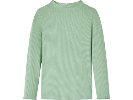 Dětské tričko s dlouhým rukávem a zvýšeným límcem 128 [14332] (Barva Mátová)