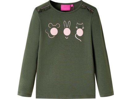 Dětské tričko s dlouhým rukávem 116 [13771] (Barva Khaki)