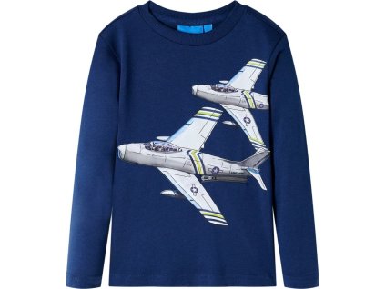 Dětské tričko s dlouhým rukávem tmavě 92 [13179] (Barva Námořnická modrá)