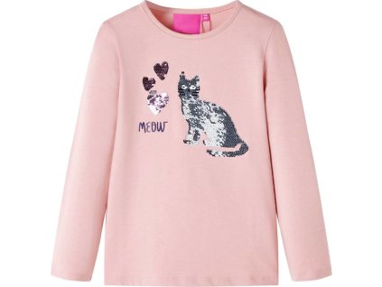 Dětské tričko s dlouhým rukávem 92 [14084] (Barva Světle růžová)