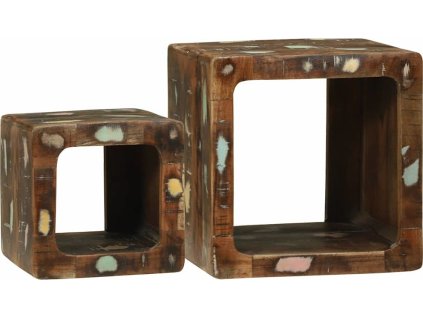 Jednotka pro TV 2 pcs Vícebarevný masivní recyklované dřevo [4104550]