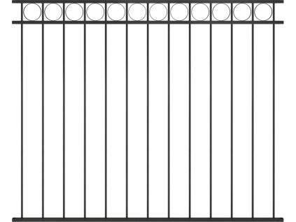 Plotový panel ocelový 1,7 x 1,5 m [146319] (Barva Černá)