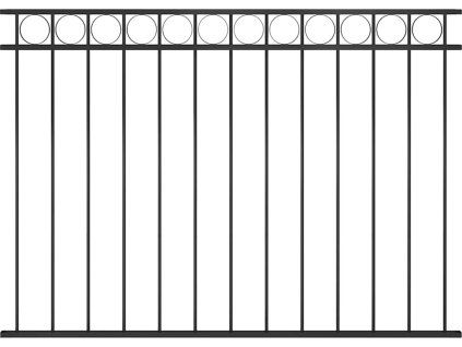 Plotový panel ASSEN ocelový 1,7 x 1,2 m [146318] (Barva Černá)