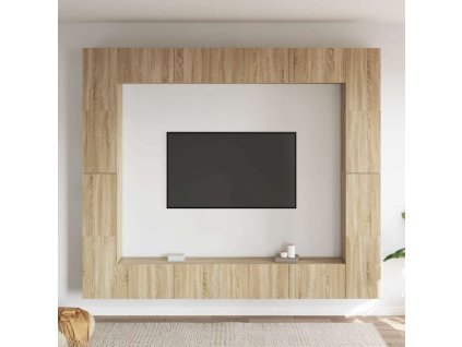8dílný set TV skříněk dřevotříska [3078966] (Barva dub sonoma)