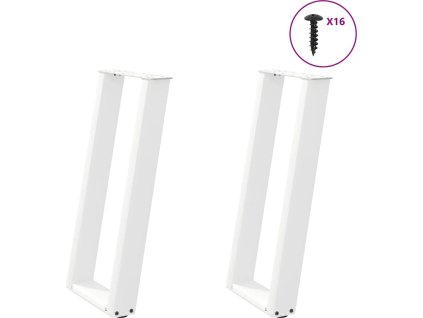 Nohy konzolového stolku ve tvaru U 2 ks ocel 38 x (72-73) cm ocel [4012781] (Barva Bílá)