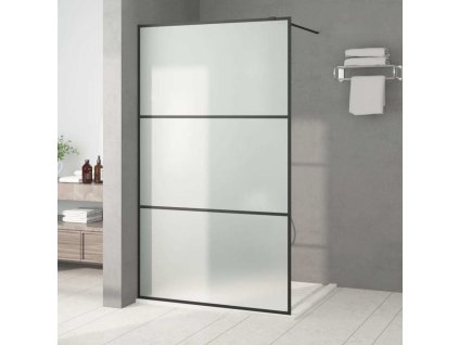 Sprchová zástěna walk-in 115 x 195 cm mléčné ESG sklo [152113] (Barva Černá)