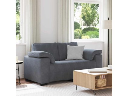 Loveseat Sofa 160x77x82 cm samet [4105258] (Barva Tmavě šedá)
