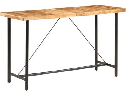 Barový stůl 180 x 70 x 107 cm masivní akáciové dřevo a železo [356378] (Barva Hnědá)