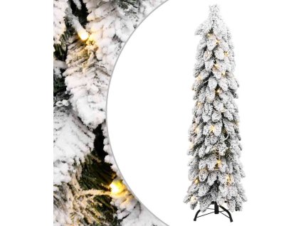 Umělý vánoční stromek s LED osvětlením 80 LED 150 cm [357697] (Barva Bílá)