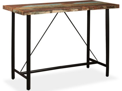 Barový stůl 150 x 70 x 107 cm masivní recyklované dřevo [356374] (Barva Vícebarevný)