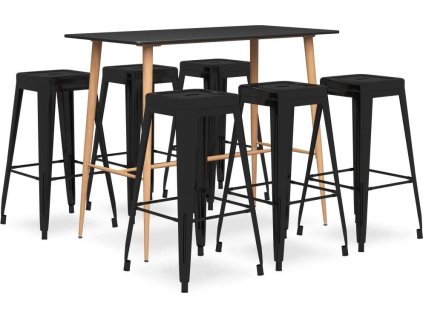 7dílný barový set [3057471] (Barva Černá)