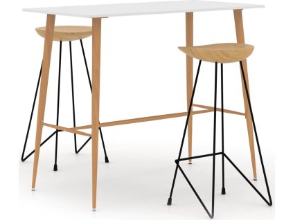 3dílný barový set [3057836] (Barva Bílá)