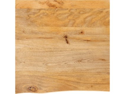 Stolní deska živá hrana 60 x 60 x 2,5 cm masivní mangovník [370450] (Barva Přírodní)