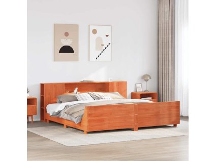 Postel bez matrace 200 x 200 cm masivní borovice [3323638] (Barva Přírodní)