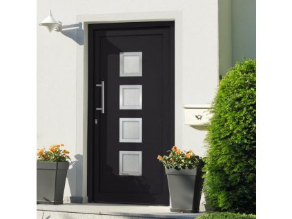 Vchodové dveře bílé 98 x 208 cm [279190] (Barva antracitová zvenku / bílá uvnitř)