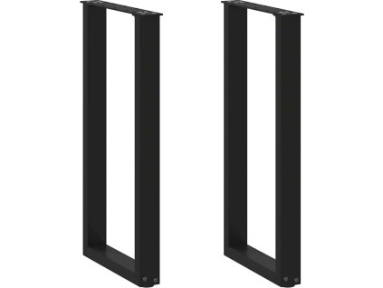 Nohy konzolového stolku ve tvaru U 2 ks ocel 38 x (72-73) cm ocel [4013172] (Barva Černá)