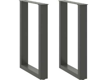 Nohy k jídelnímu stolu ve tvaru U, 2 ks, ocel, 50 x (72-73) cm, ocel [4013178] (Barva Antracitová)