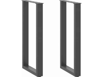 Nohy konzolového stolku ve tvaru U, 2 ks, ocel, 28 x (72-73) cm, ocel [4013170] (Barva Antracitová)