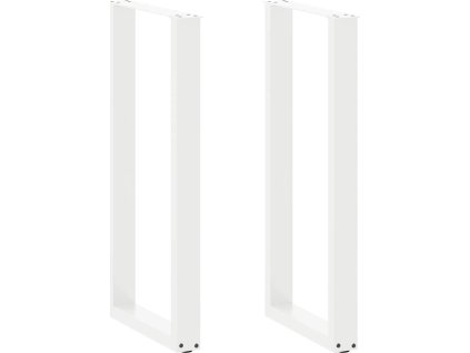 Nohy barového stolu ve tvaru U 2 ks ocel 40 x (100-101) cm ocel [4013229] (Barva Bílá)