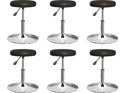 Jídelní židle 6 ks umělá kůže [3085589] (Barva Černá)