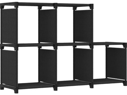 Výstavní police s 5 přihrádkami 103 x 30 x 72,5 cm textil [322604] (Barva Šedá)