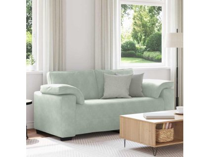 Loveseat Sofa 180x77x82 cm samet [4105267] (Barva Světle šedá)