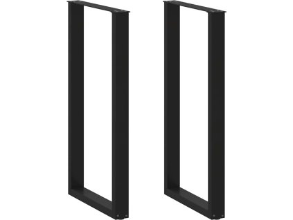 Nohy barového stolu ve tvaru U 2 ks ocel 60 x (110-111) cm ocel [4013248] (Barva Černá)