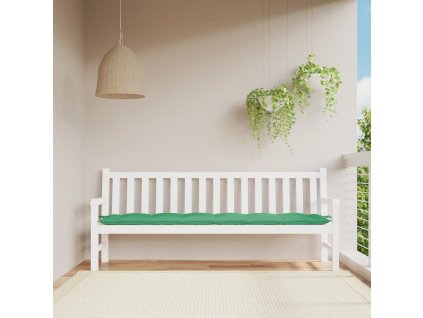 Poduška na zahradní lavici 200 x 50 x 7 cm textil [314985] (Barva Zelená)