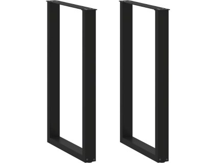 Nohy barového stolu ve tvaru U 2 ks ocel 60 x (100-101) cm ocel [4013236] (Barva Černá)
