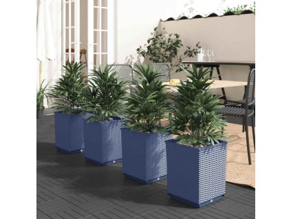 Truhlíky 4 ks 30 x 30 x 37 cm polypropylen [364185] (Barva Modro-šedá)