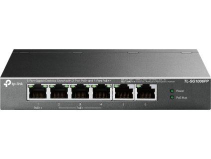 Switch TP-Link TL-SG1006PP 2x GLAN, 3x GLAN s PoE+, 1x GLAN s PoE++ [52453507]