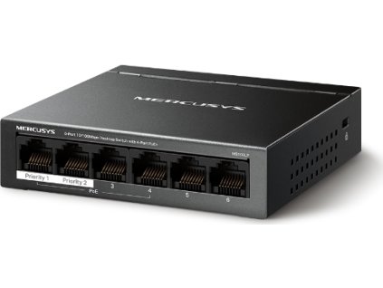Switch TP-Link Mercusys MS106LP 2x LAN, 4x LAN s PoE, 40W [52453519]