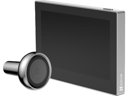 Chytré dveřní kukátko Ezviz HP2 s kamerou,  WiFi, 2K, 4,3" monitor, napájení ze sítě a baterie, černé [70293612]