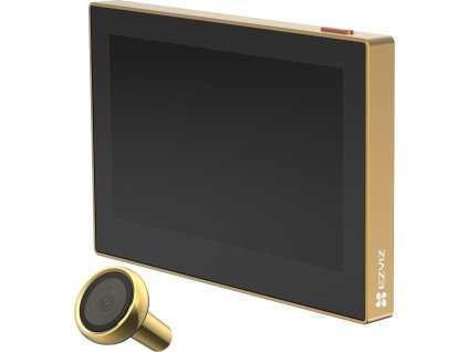 Chytré dveřní kukátko Ezviz HP2 s kamerou,  WiFi, 2K, 4,3" monitor, napájení ze sítě a baterie, zlaté [70293611]