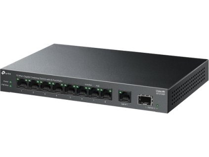 Switch TP-Link LS1210GP 1x GLAN, 8x GLAN s PoE+, 1x SFP, 61W [52453511]