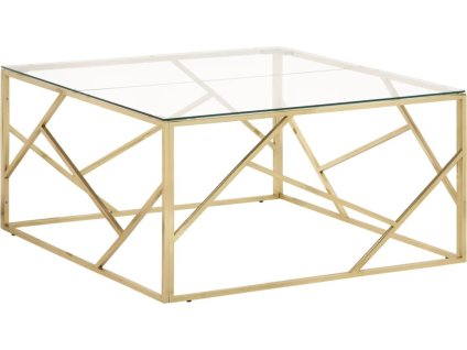 Konferenční stolek nerezová ocel a tvrzené sklo [349953] (Barva Stříbrná)